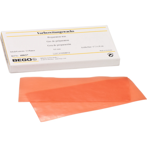 Preparation wax Pack of 15 pieces pink, thickness 0.6 mm