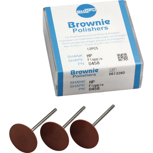 Silicone polisher Pack of 12 pieces brown, HP, figure floppie, ISO 220