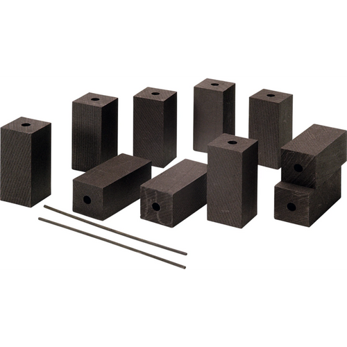 Active carbon Pack of 10 pieces including 2 metal retaining pins