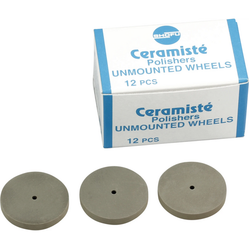 Ceramisté Pack of 12 pieces unmounted, yellow ultra, figure wheel, ISO 220