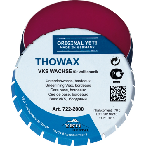 VKS waxes for all-ceramics Tin 70 g underdrawing wax bordeaux-transparent