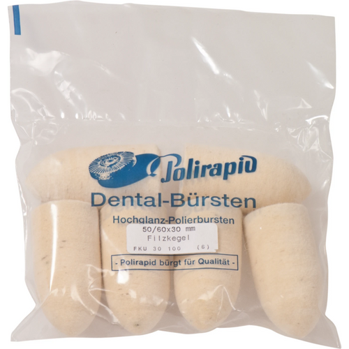 Felt cone Pack of 6 pieces unmounted, felt, figure cone, Ø 30 mm, L: 60 mm