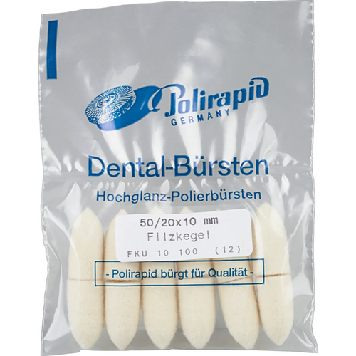 Felt cone Pack of 12 pieces unmounted, felt, figure cone, Ø 10 mm, L: 20 mm
