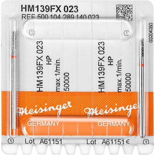 Carbide milling cutter FX Pack of 2 cross serrated, red fine, HP, figure 289, 8 mm, ISO 023