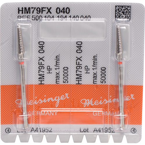 Carbide milling cutter FX Pack of 2 cross serrated, red fine, HP, figure 194, 14.2 mm, ISO 040