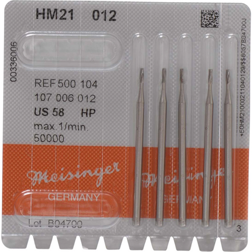 Carbide drill bit 21 Pack of 5 pieces HP, figure 107, 4.1 mm, ISO 012