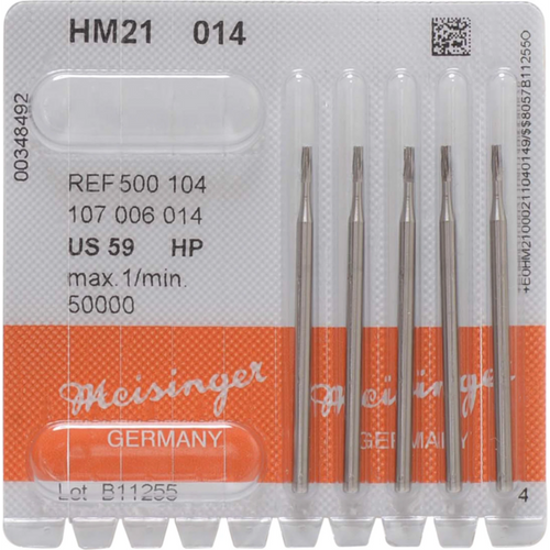 Carbide drill bit 21 Pack of 5 pieces HP, figure 107, 4.5 mm, ISO 014