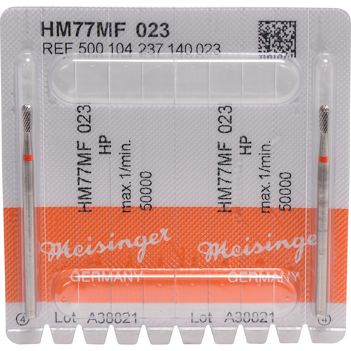 Carbide cutter MF Pack of 2 cross serrated, red fine, HP, figure 237, 5.5 mm, ISO 023