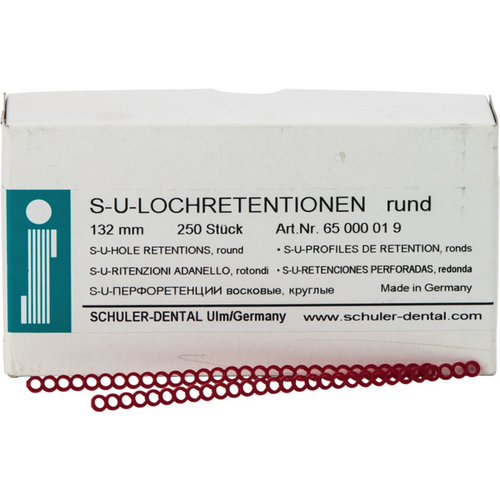 S-U-HOLE RETENTIONS Pack of 250 pieces 13.2 cm, round