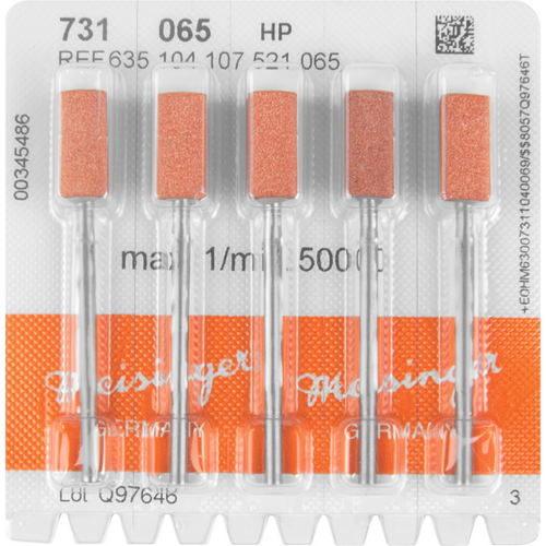 Ceramic grinder 731 Pack of 5 pieces light brown fine, HP, figure 107, 13 mm, ISO 065