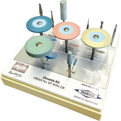 Zirconia Set 3 diamond grinders, 2 cutters, 2 stones, 4 polishers