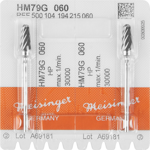 Carbide cutter G Pack of 2 pieces green coarse, HP, figure 194, 12.7 mm, ISO 060