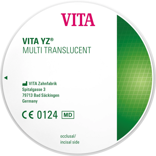 VITA YZ® MULTI TRANSLUCENT DISC VITA classical A1-D4® Piece 98.4 mm, H 22 mm, A4