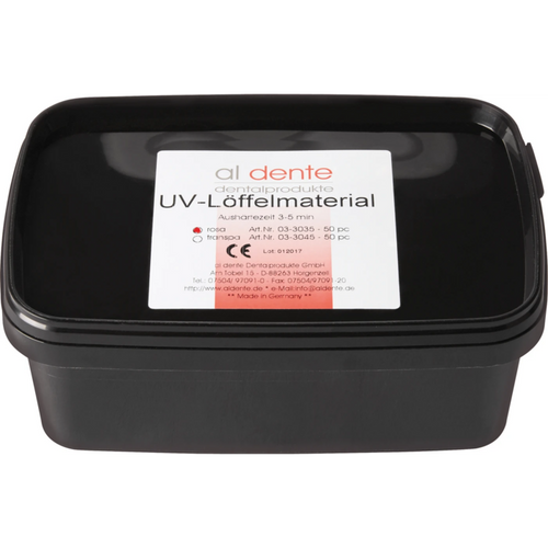 UV tray material Pack of 50 pieces, pink, upper jaw