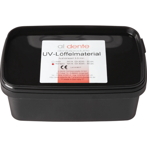 UV tray material Pack of 50 pieces, transparent, upper jaw