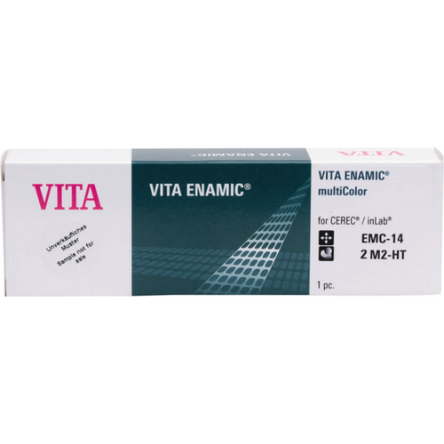 VITA ENAMIC® multiColor for Cerec®/inLab® VITA SYSTEM 3D-MASTER® Sample Set 1 Block multiColor f. Cerec/inLab, 1 VITA ENAMIC Polishing Sample Set, 1 processing instructions