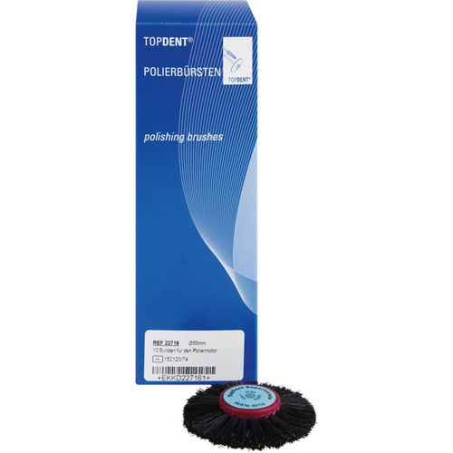 TOPDENT Superbrush B-20 Pack of 12 pieces 3-row, medium-hard, Chungkin bristles 15 mm, Ø 55 mm