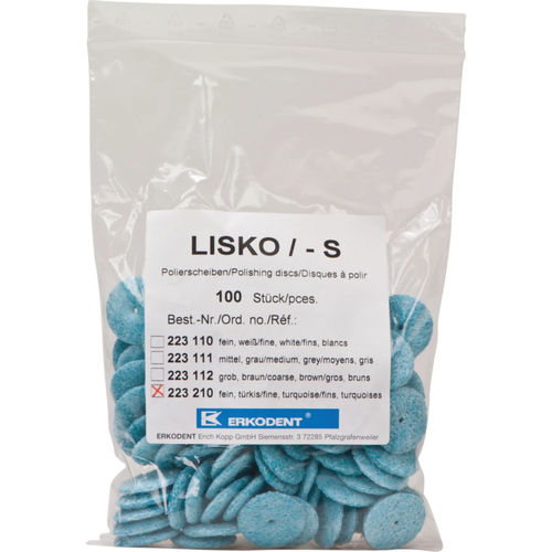 Lisko-S Pack of 100 pieces unmounted, turquoise, 4 support washers