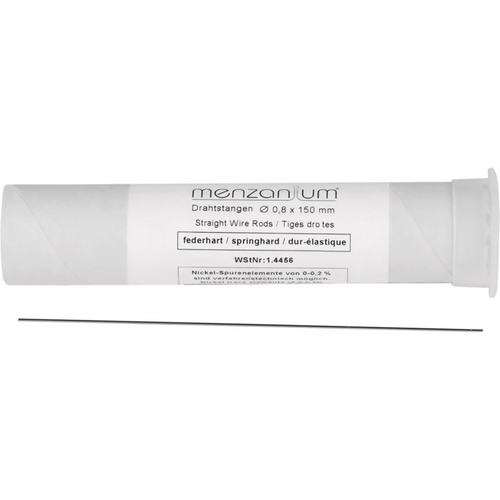 MENZANIUM® wire rods Pack 500 g Ø 150 mm, thickness 0.8 mm, spring-hard