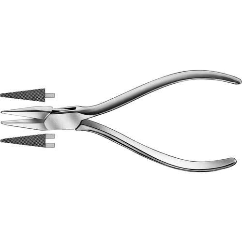 Flat pliers according to Goslee Piece 13 cm, grooved RS