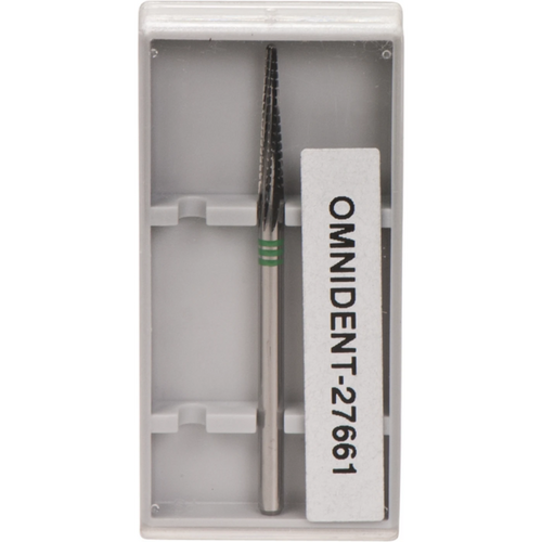 Omni carbide milling cutter, ground 75 Single-toothed with cross cut, 3 x green coarse, HP, figure 194, 14 mm, ISO 023