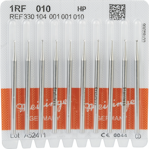 Steel drill 1RF Pack of 10 pieces HP, figure 001, ISO 010