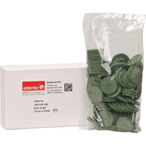 Steelprofi Pack of 100 pieces unmounted, green, figure 372, 3 mm, ISO 220