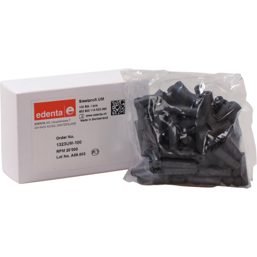 Steelprofi Pack of 100 pieces unmounted, black, figure 114, 22 mm, ISO 060
