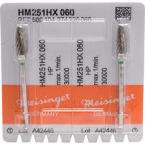 Carbide milling cutter HX Pack of 2 cross serrated, green coarse, HP, Figure 274, 14.5 mm, ISO 060