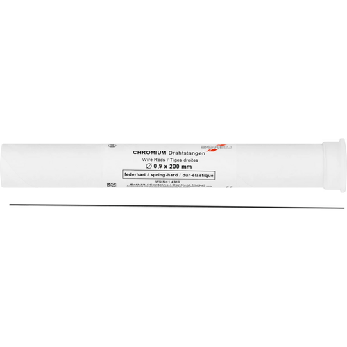 CHROMIUM wire rods Pack 500 g Ø 200 mm, thickness 0.9 mm, spring-hard