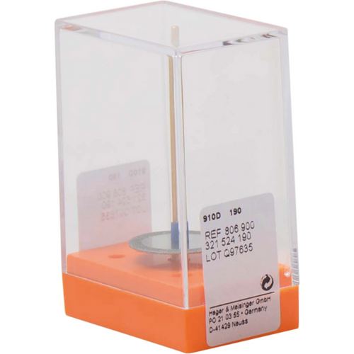 Diamond wheels 910D piece unmounted, blue medium, figure 321, 0.5 mm, ISO 190