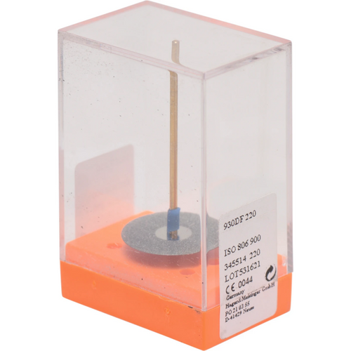 Diamond wheels 930D piece unmounted, red fine, figure 345, 0.25 mm, ISO 220