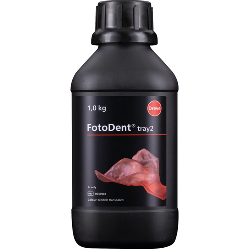 FotoDent® tray2 Bottle 1 kg 385/405 nm, reddish-transparent