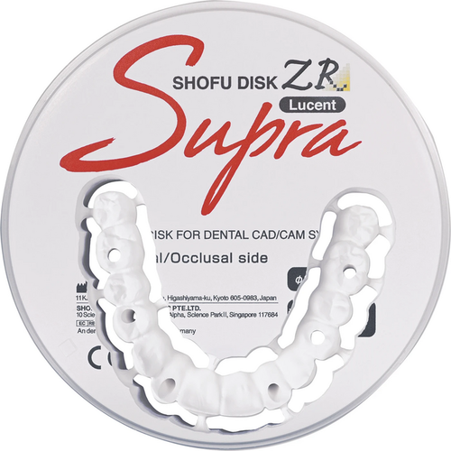 SHOFU Disk ZR Lucent Supra piece &Oslash; 98 mm H 14 mm, C2
