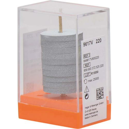Porcelain polisher 9617 Pack of 10 pieces unmounted, gray, figure 372, 3 mm, ISO 220
