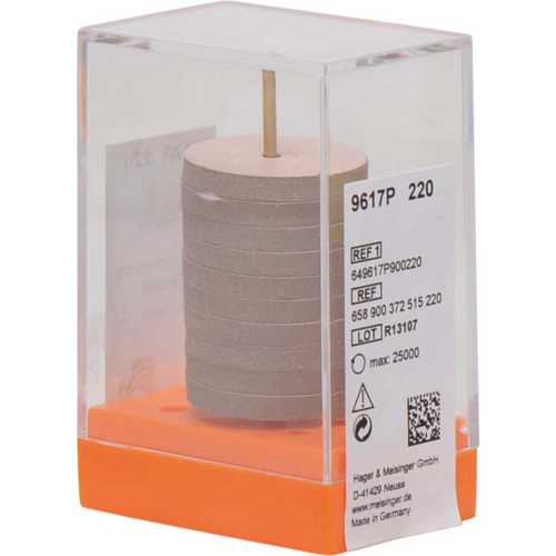 Porcelain polisher 9617 Pack of 10 pieces unmounted, pink, figure 372, 3 mm, ISO 220