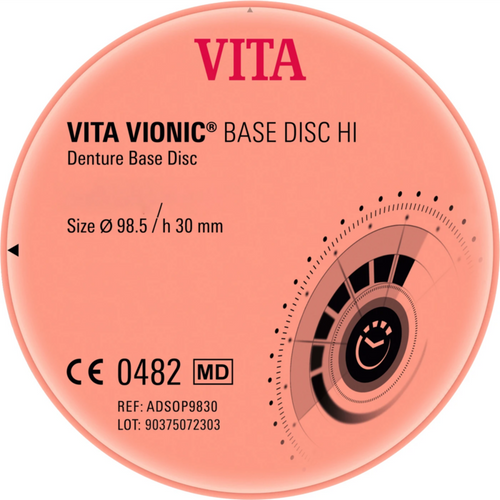 VITA VIONIC® BASE DISC HI piece Ø 98.5 mm, H 30 mm, classic pink
