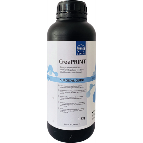 CreaPRINT Surgical guide Bottle 1 kg 385 nm, ice-blue