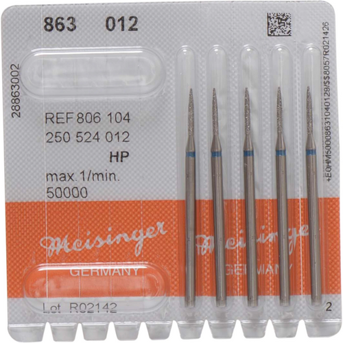 Diamonds 863 Pack of 5 pieces blue medium, HP, figure 250 flame, 10 mm, ISO 012