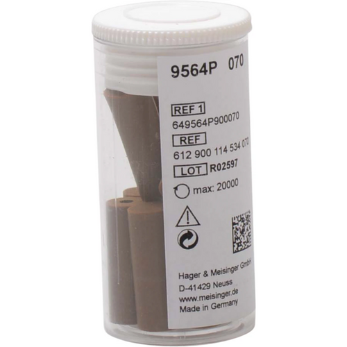 Model casting polisher 9564 Pack of 10 pieces unmounted, brown very hard, figure 114, 20 mm, ISO 070