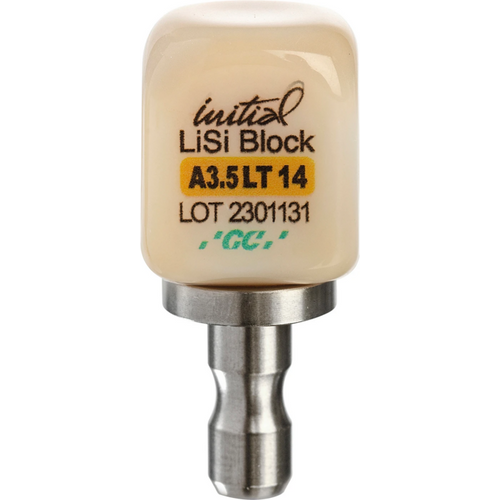 GC Initial™ LiSi block for CEREC Pack of 5 pieces size 14, A3.5 LT