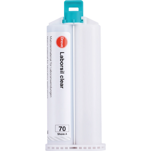 Laborsil clear Package 2 x 50 ml double cartridge, 12 mixing tips