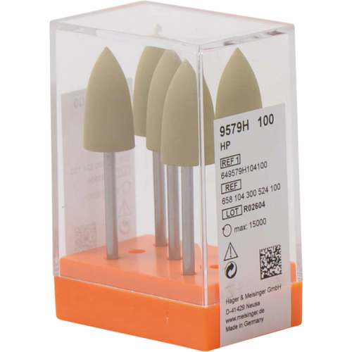 Plastic polisher 9579 Pack of 5 yellow, HP, figure 300, 20 mm, ISO 100