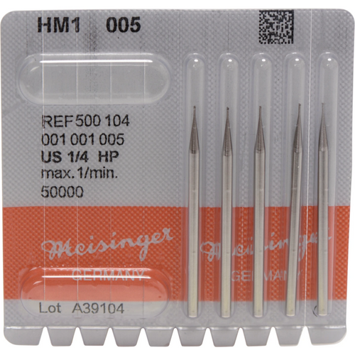 Carbide drill 1 Pack of 5 pieces HP, figure 001, ISO 005