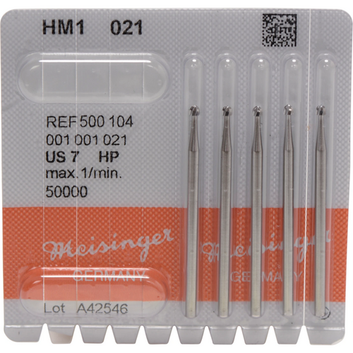 Carbide drill 1 Pack of 5 pieces HP, figure 001, ISO 021