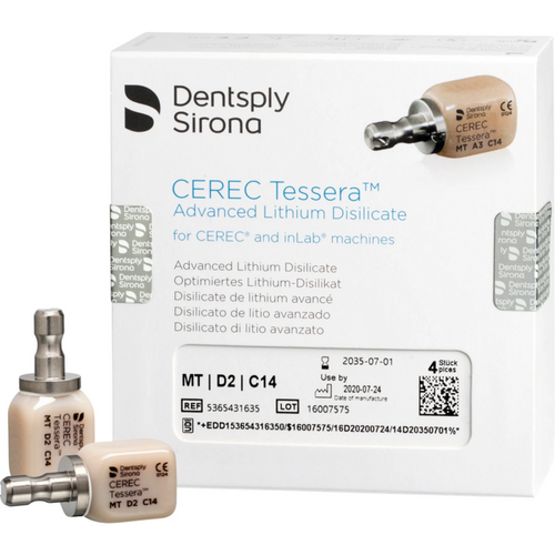 CEREC Tessera™ Refill pack 4 pieces size C14, D2 MT
