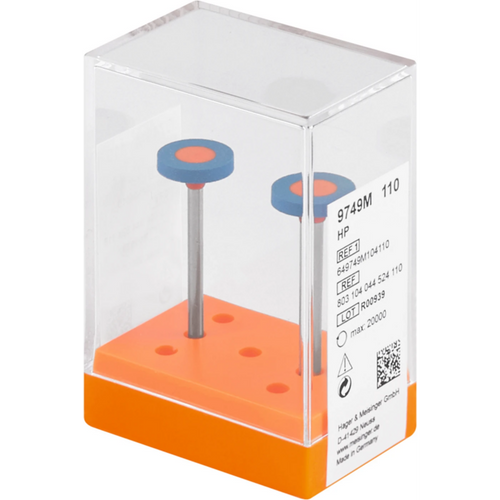 Diamond polisher 9749 Pack of 2 pieces blue medium, HP, figure 044, 2 mm, ISO 110