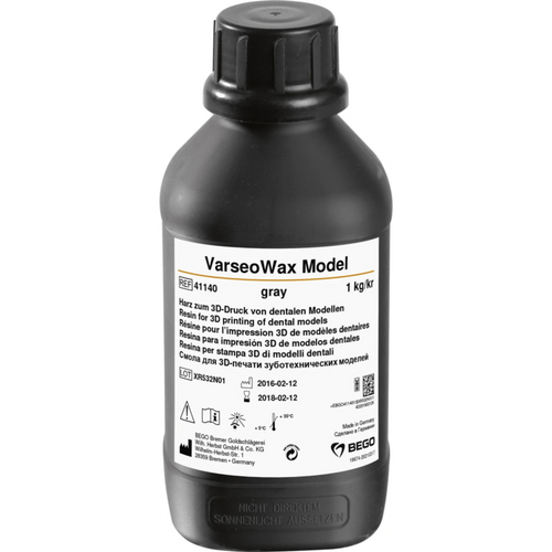 VarseoWax Model gray Bottle 1 kg 385/405 nm, gray