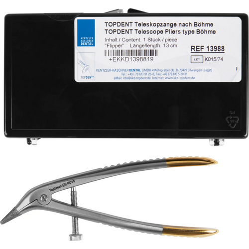 TOPDENT telescopic forceps according to Böhme Piece 13988 Flipper, 12.5 cm