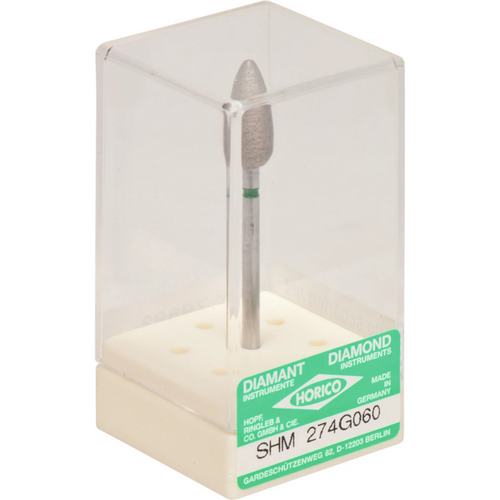 Sintered diamond grinder 274 piece SHM, green coarse, HP, figure 274, 14 mm, ISO 060